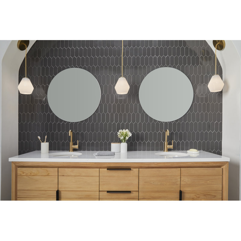 Parma Single Handle Single Hole Bathroom Faucet with Metal Touch Down Drain Included, Brushed Bronze