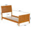 Lit plateforme en bois massif Portland avec pied de lit assorti-362445733
