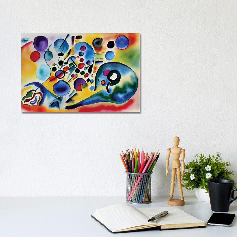 Abstract Paint In The Style Of Kandinsky V by Alessandro Della Torre - Gallery-Wrapped Canvas Giclée on Canvas