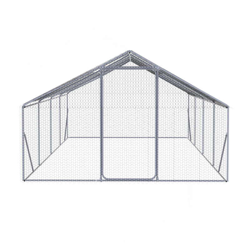 Poulailler extérieur en métal 26 po x 10 pi 6 pi