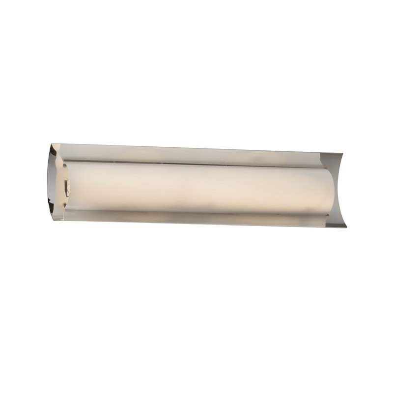Barre d'éclairage de salle de bain 1 lumière DEL Carlotte, Bronze foncé, Opale