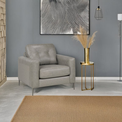 Solera Leather Chair, Ivory