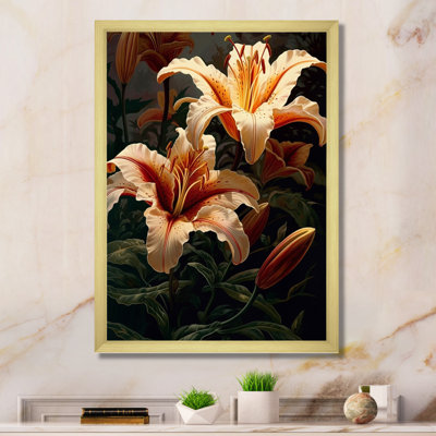 " Cream Artful Lilies II "