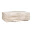 Table basse rectangulaire en pierre de travertin beige poli 50 po