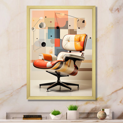 «Mid-Century coloré Eames Elegance II», reproduction sur toile