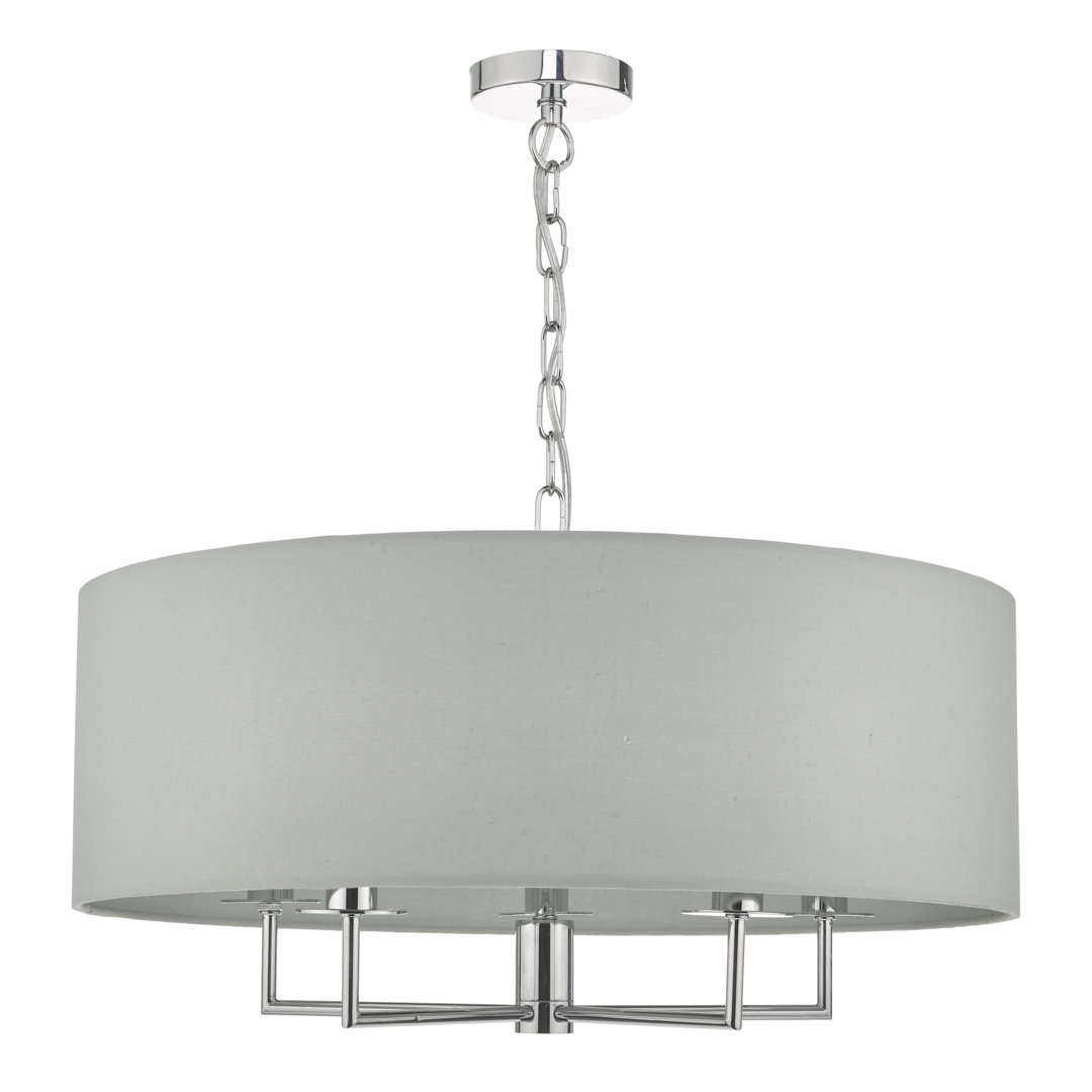 Abrego 5 - Light Polished Chrome Drum Pendant