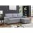 Lucca 83.5" Gray Vegan Leather Modern Reversible Sleeper Sectional Sofa with Storage Chaise