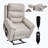 Dual Motor Infinite Position Up To 350 LBS Leatherair Power Lift Recliner Chair, Heavy Duty Motion Mechanism With 8-Point Vibration Massage And Lumbar Heating-1593323663