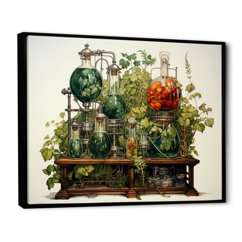 Laboratories Scientific Inquiry An II - Architecture Canvas Wall Art, H 16 po x l 32 po x P 1 po, Cadre flottant noir