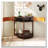 Console Table Half Moon Design End Table With 2 Storage Drawers And Bottom Shelf For Living Room, Bedroom, Study, Hallway-1679320350