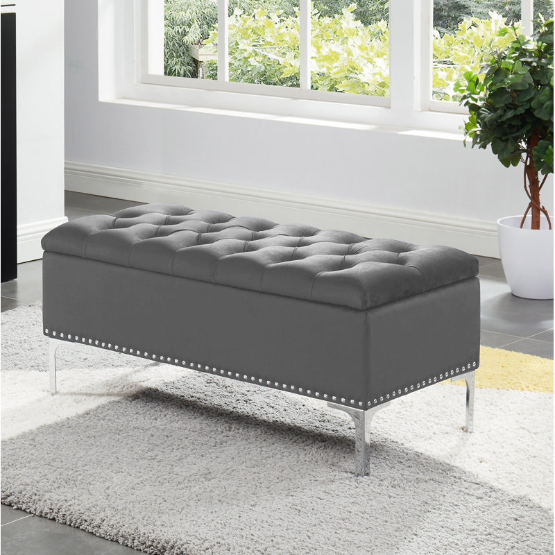Banc de rangement Carmel Barrie, Gris