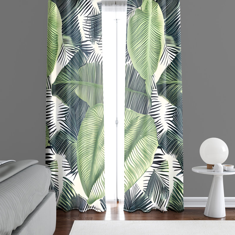 Paire de rideaux semi-transparents Darbara, L 40 po x L 82 po