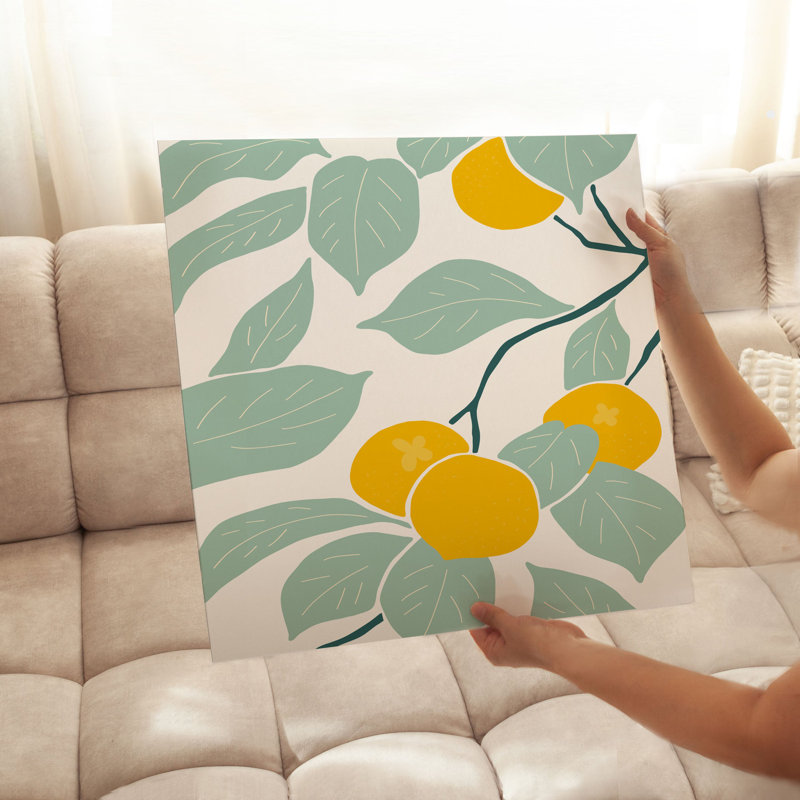 «Food and Kitchen Lemon Tree», reproduction d'art moderne sans cadre, H 14 po x l 14 po