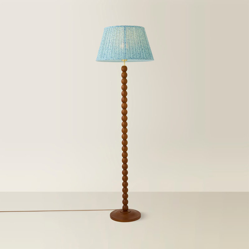 Helgomar Matte Traditional Floor Lamp, Blue