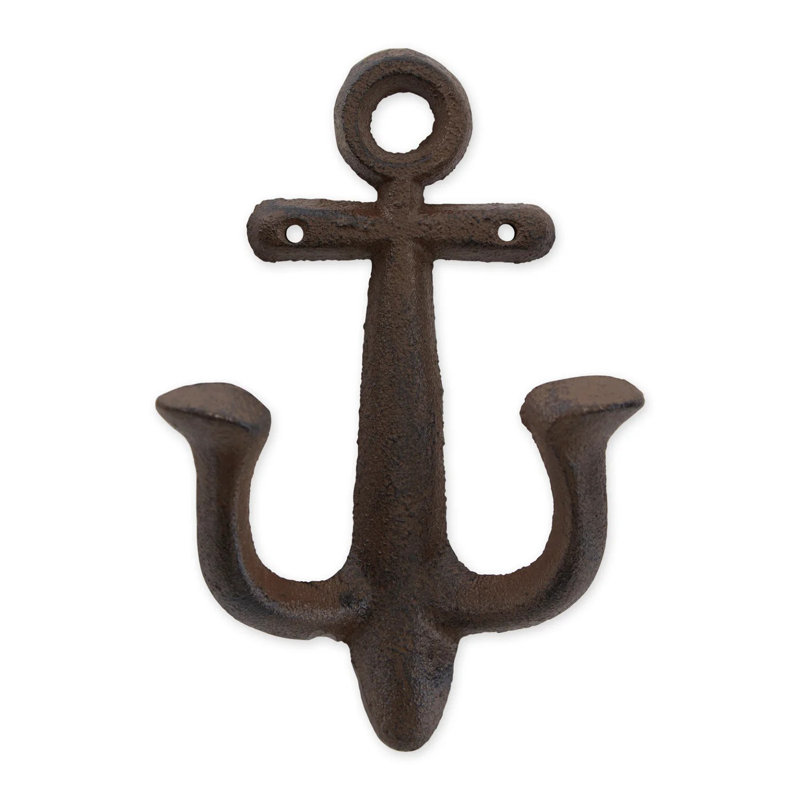 Cast Iron Anchor Wall Hook | Rustic Coastal Hanger