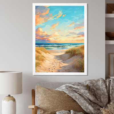 «Beach Tranquility Ocean In Spring», reproduction sur toile