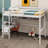 Twin Size Loft Bed With Desk And Shelves, Safety Guardrail And Ladder-1700769414
