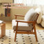 Chaise d'appoint avec structure en bois massif-155854249