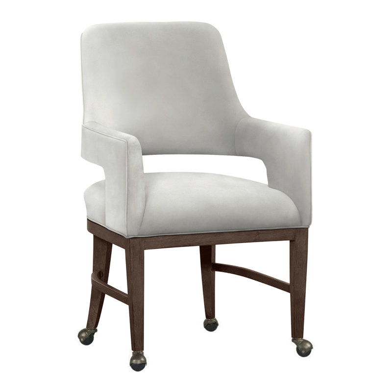 Josie Upholstered Arm Chair, Perigold Posh Oat, Hazelnut