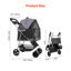 Poussette pour chien pliable pour animaux 4 roues transportable et amovible jusqu'à 35 lb