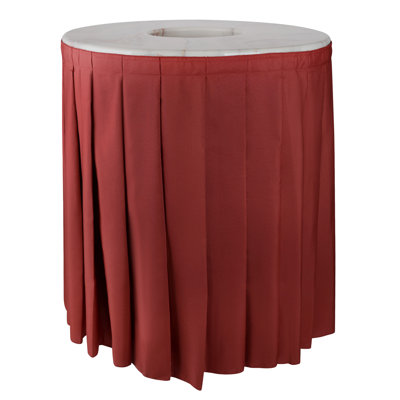 White Top Black Skirt Trash Can Cover