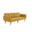 Élégant canapé moderne couleur moutarde en polyfibre canapé convertible 1pc lit pieds en bois salon salon meubles d'invité