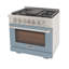 36 in. 5.2 cu. ft. Natural Gas Range and Convection Oven in Black with True Simmer Burners-640147741-640147740