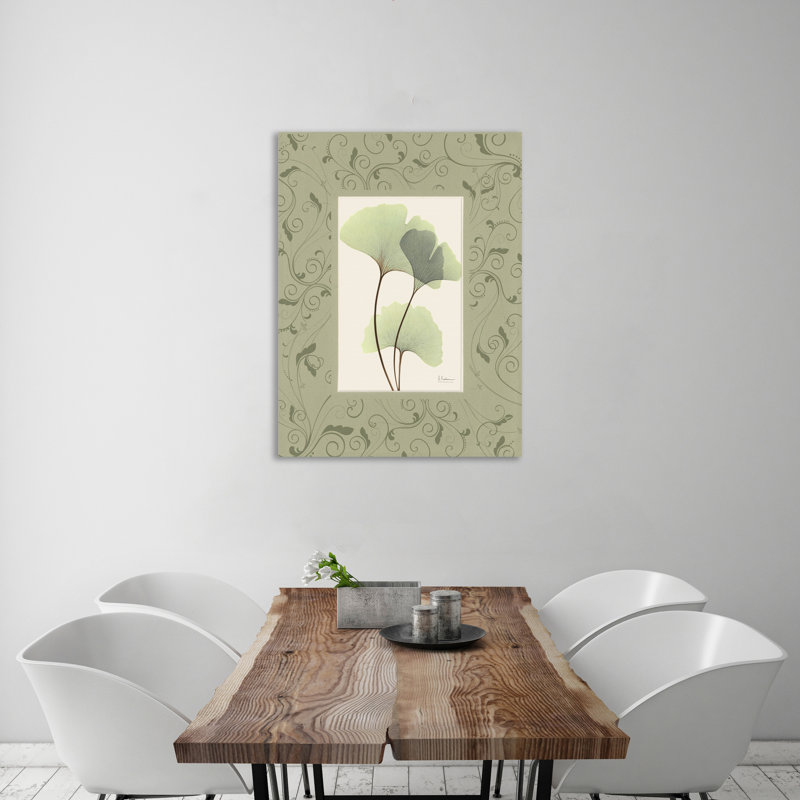 "Gingko", toile tendue par Albert Koetsier, H 20 po x l 15 po x P 1,5 po