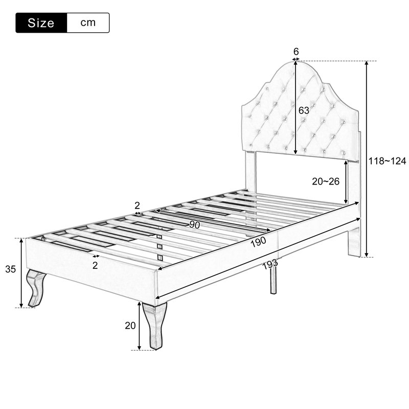 Super Single Bed, Pink