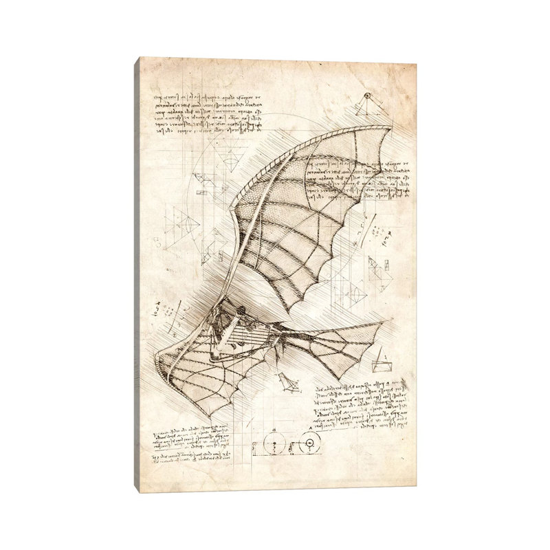 Flying Machine by Cornel Vlad - Wrapped Canvas Gallery-Wrapped Canvas Giclée, 20.32 cm H x 30.48 cm W