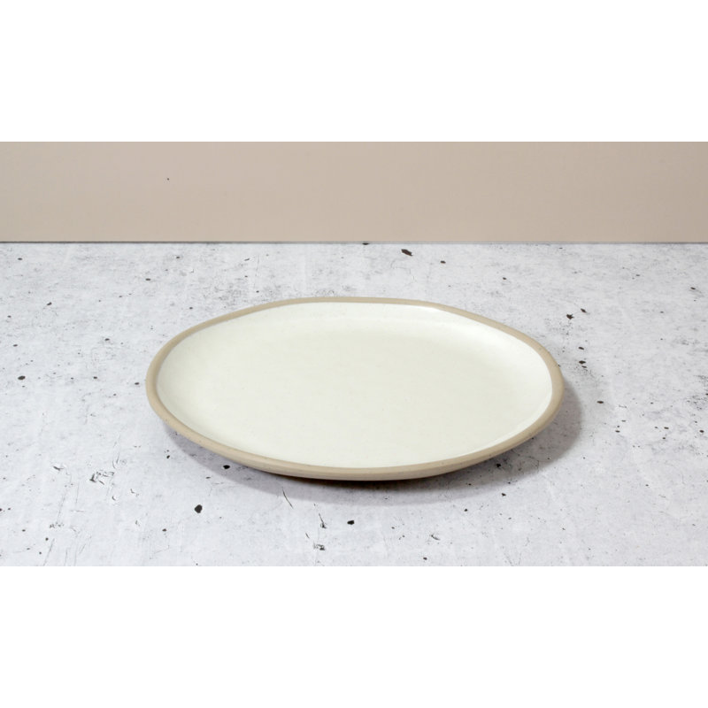 Marl 28cm Melamine Dinner Plate, Cream