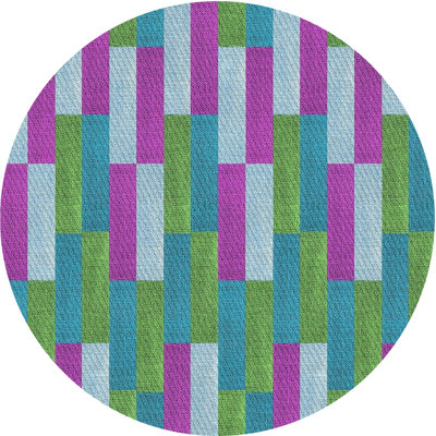 Tapis décoratif géométrique vert Sabbagh