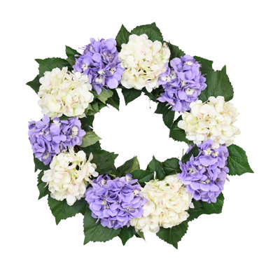 Blue And White Hydrangea Wreath
