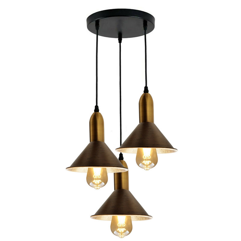 Garber 3 - Light Cluster Pendant, Brushed Copper