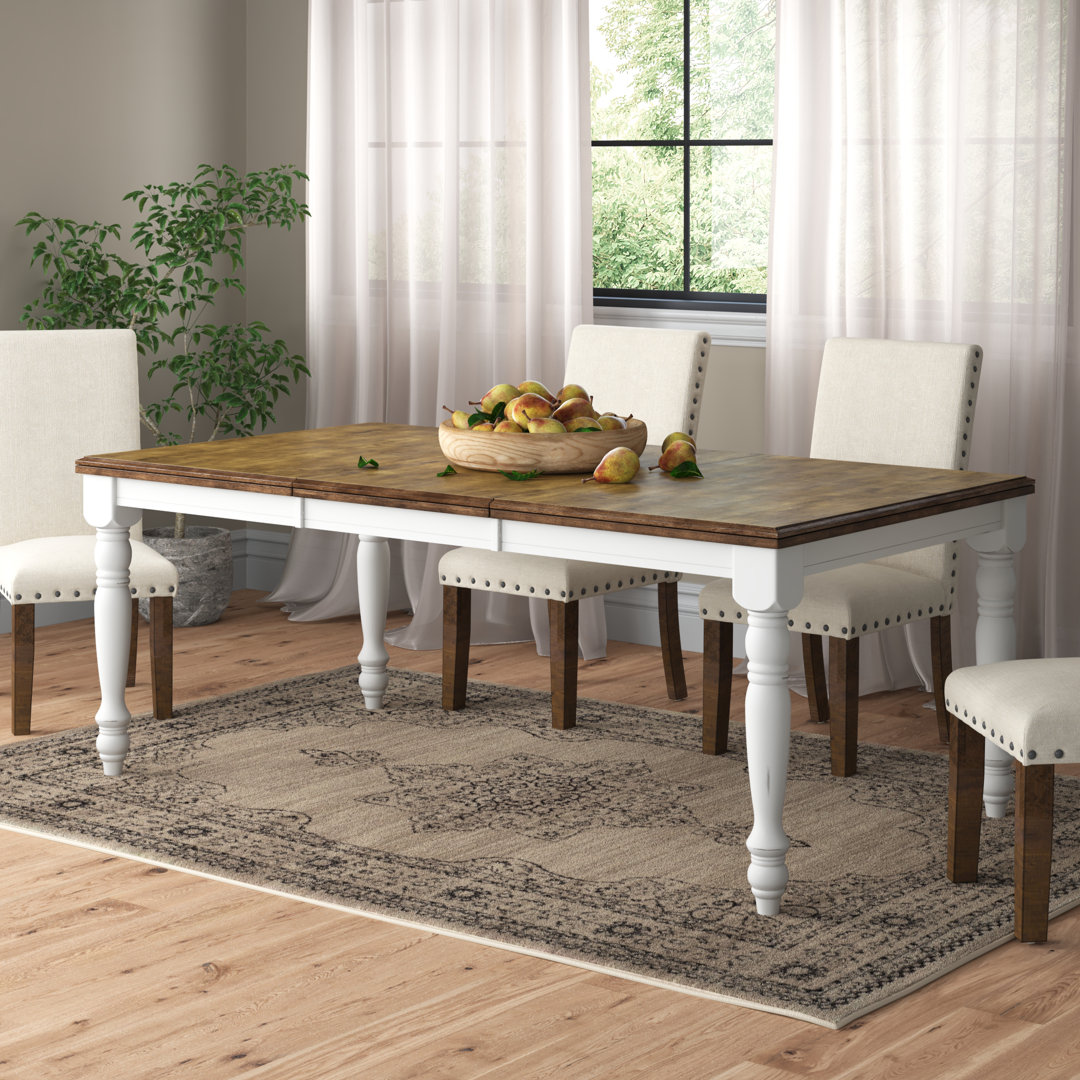 Kinsler Butterfly Leaf Rubberwood Solid Wood Dining Table Alcott Hill®