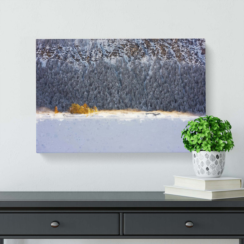 Eibsee Lake In Germany In Abstract - Wrapped Canvas, 35cm H x 50cm W x 3cm D
