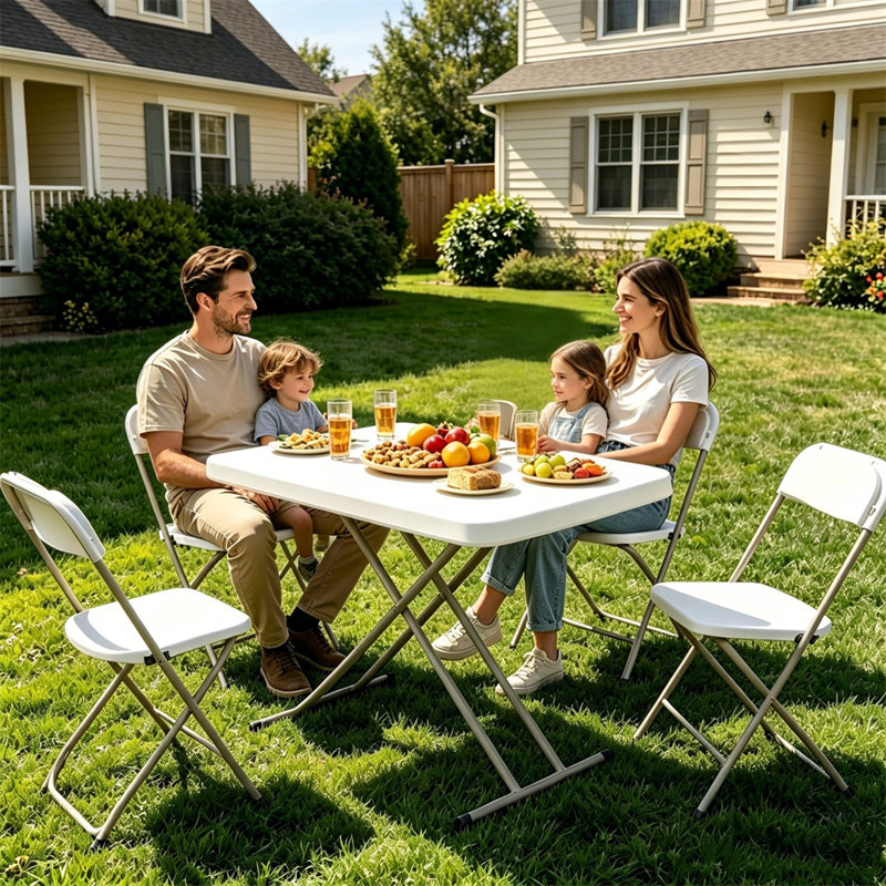 Table de bout pliante à hauteur ajustable pour le côté intérieur et extérieur du canapé