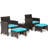 4 - Person Patio Conversation Set with Cushions-1905567456