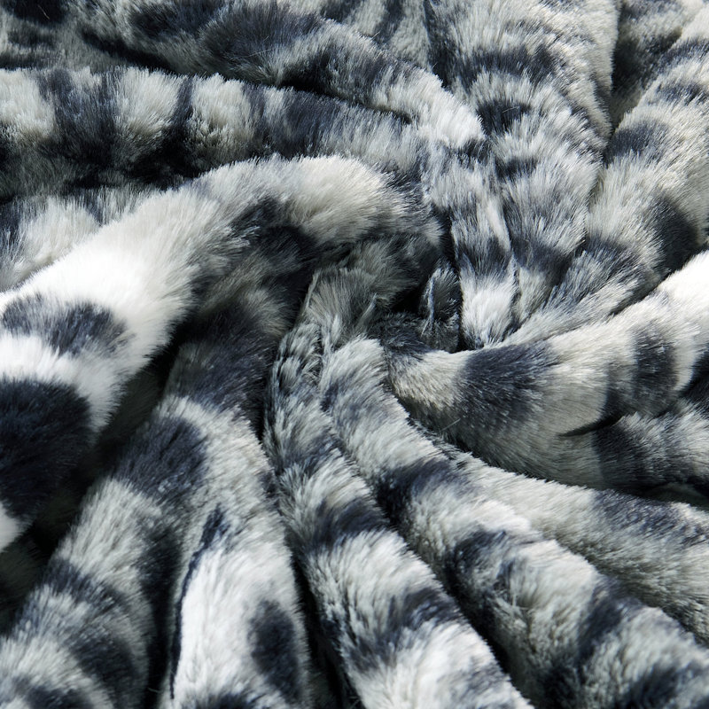 Animal Print Square Cushion Cover, Grey