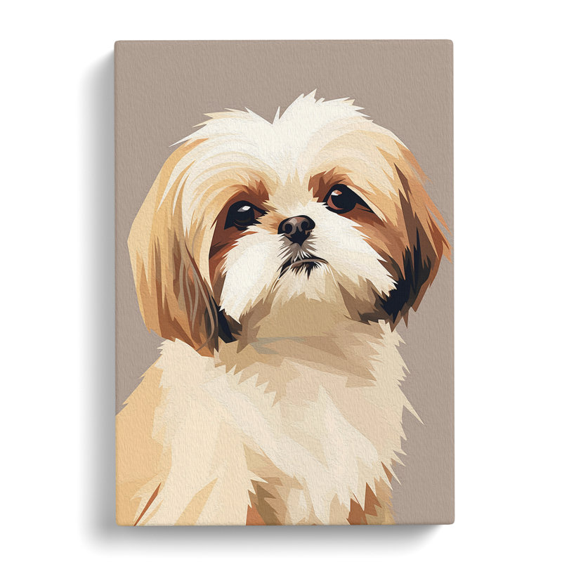 Shih Tzu Minimalism No.2 - Wrapped Canvas, 60cm H x 40cm W x 3cm D