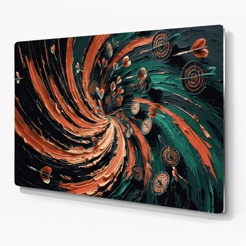 Art mural bleu en métal, H 11 po x l 14 po x P 0,05 po