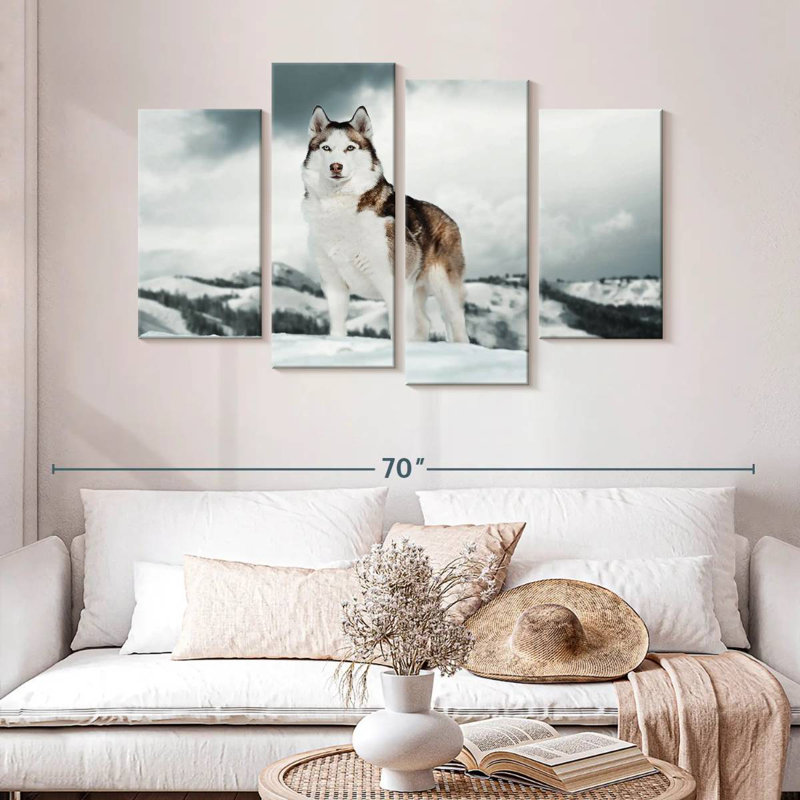 Brampt Majestic Siberian Husky, 32" H x 52" W