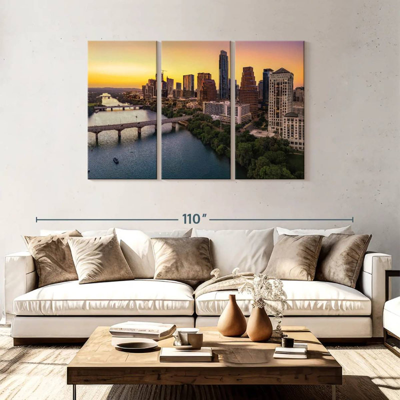 Sireci Austin Dusk Skyline, 48" H x 74" W