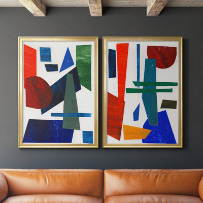 «Colorful Shapes III», toile encadrée de qualité supérieure - prête à être accrochée