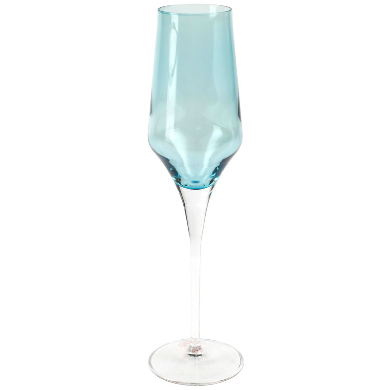 Contessa 7 oz. Verre à champagne, Bleu sarcelle