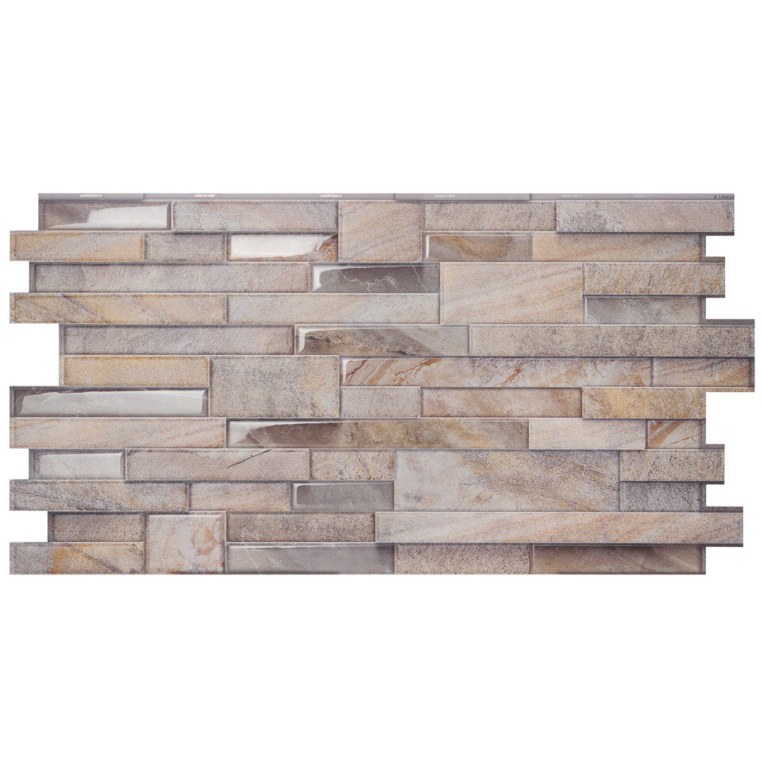 Peel and Stick Gel Backsplash Tile Pietra 23'' x 11'' Smart Tiles