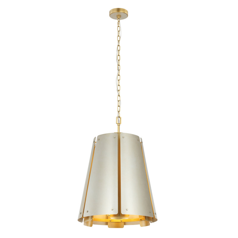 Peep Show 6-Light Pendant - Sunwashed Silver/Brushed Sienna