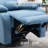 Faux Leather Nursery Rocker Recliner ,swivel Recliners For Small Spaces, Living Room Recliner With Overstuffed Arm And Back-Blue-1828345016