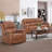 Chesa 2 Piece Faux Leather Reclining Living Room Set with Hidden Cupholder-1917073983