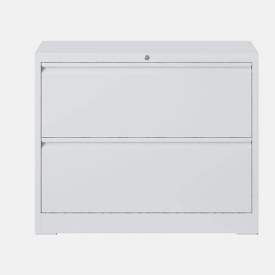 Lateral Metal File Cabinet 2 Drawer, Filing Cabinet with Lock